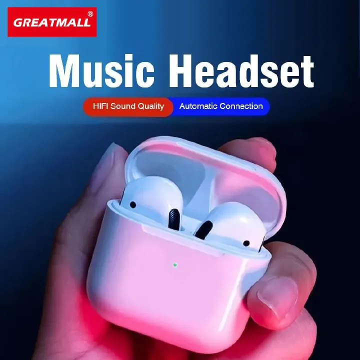 GreatMall® TWS Air Pro4 Bluetooth Earphones Wireless Earbuds Mini Sports Earpods Music For iPhone Xiaomi Huawei Redmi