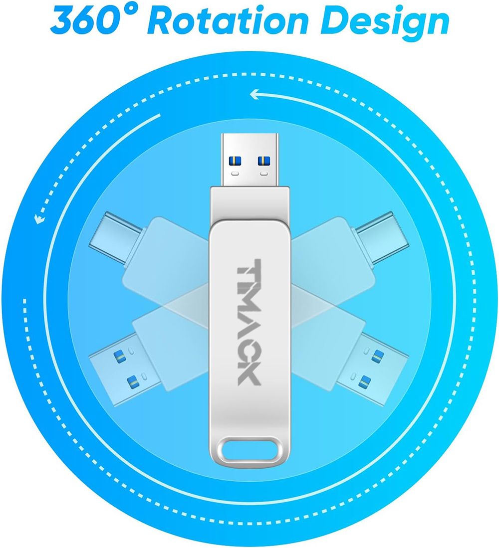 【FREE GIFT】TIMACK 2 in1 OTG Metal USB 3.0 Disk 32GB/64GB/128GB Type-C/USB 3.0 USB Flash Drives Memory Flash Disks Data Storage