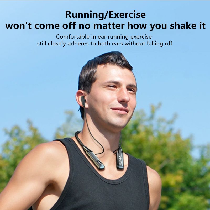 TIMACK Bluetooth Neckband Earphones Wireless Earbuds Magnetic Neckband Headphones Waterproof Sport Headset with Mic