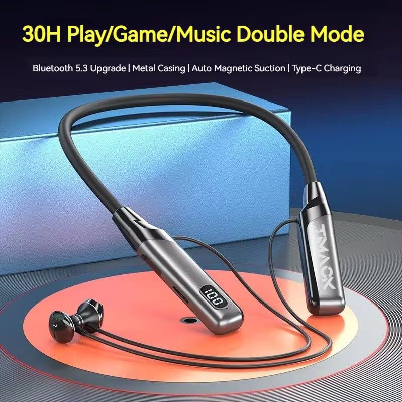 TIMACK Bluetooth Neckband Earphones Wireless Earbuds Magnetic Neckband Headphones Waterproof Sport Headset with Mic