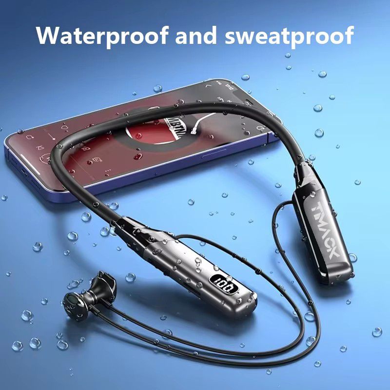 TIMACK Bluetooth Neckband Earphones Wireless Earbuds Magnetic Neckband Headphones Waterproof Sport Headset with Mic
