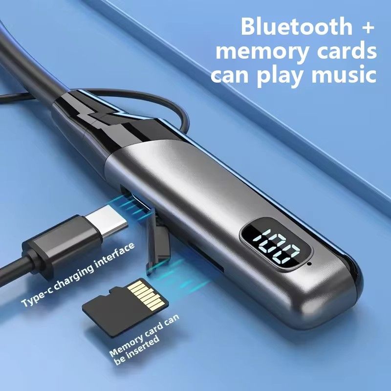 TIMACK Bluetooth Neckband Earphones Wireless Earbuds Magnetic Neckband Headphones Waterproof Sport Headset with Mic