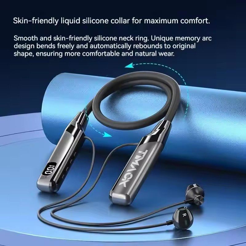 TIMACK Bluetooth Neckband Earphones Wireless Earbuds Magnetic Neckband Headphones Waterproof Sport Headset with Mic