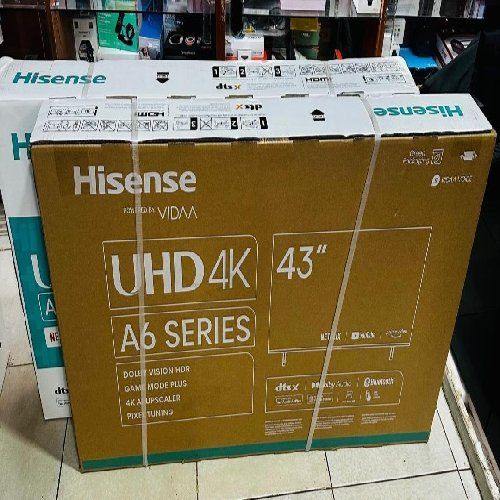 Hisense 43A6K- 43" Inch FRAMELESS SMART TV,BLUETOOTH-ENABLED,4K ULTRA HD TV,NETFLIX,YOUTUBE+2 YEARS WARRANTY+FREE WALL BRACKET+TV GUARD
