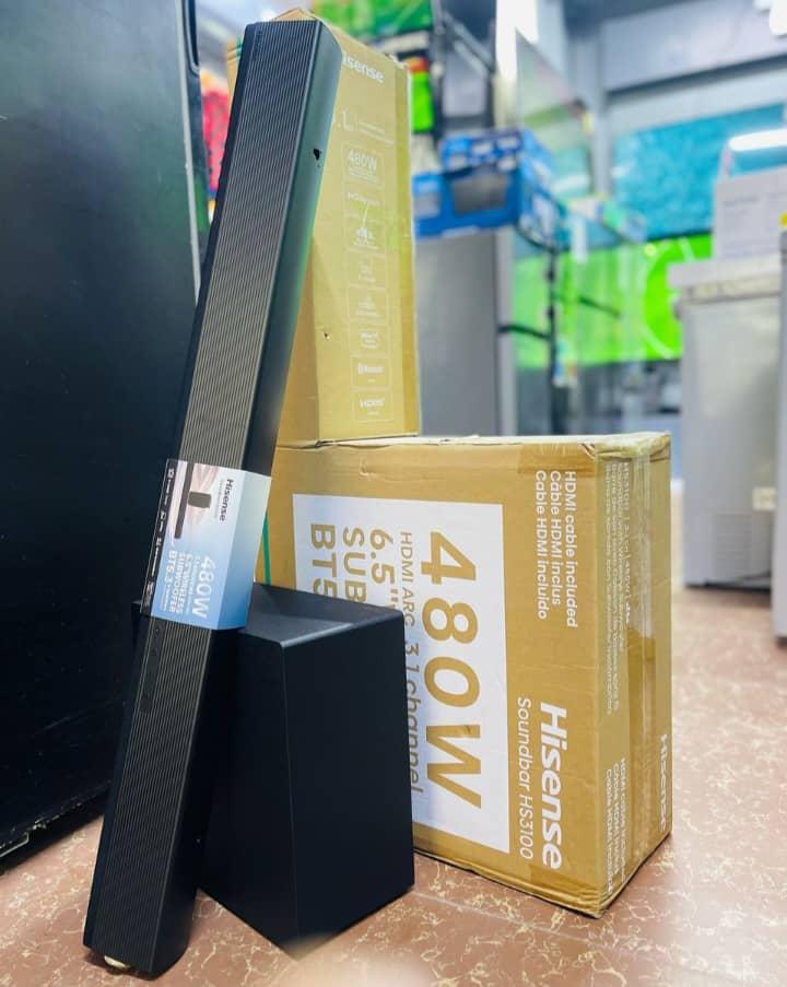 CLEARANCE OFFER !!!! Hisense Soundbar HS5100 Surround sound system 5.1, 540W Total Output Power, 6.5” Wireless subwoofer, Rear surround speakers, Dolby Digital Plus+ FREE GIFTS.