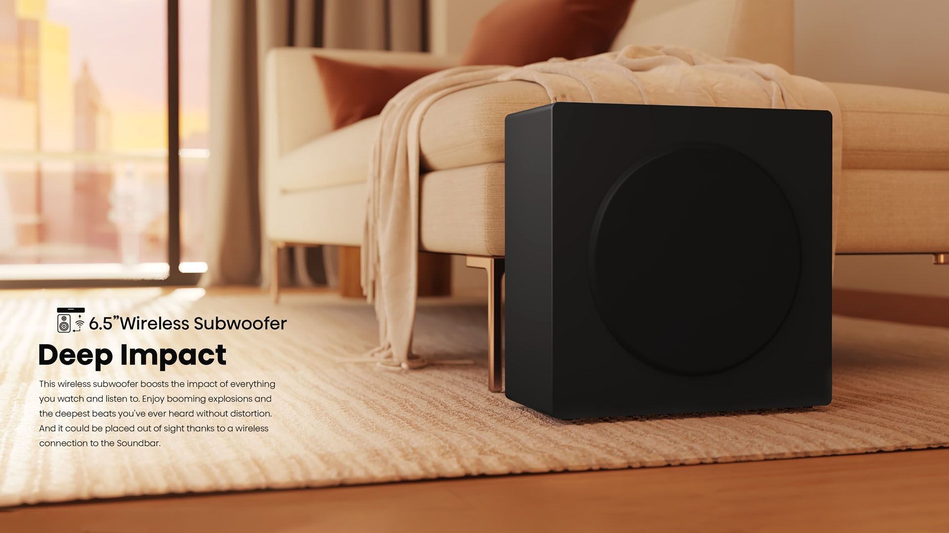 CLEARANCE OFFER !!!! Hisense Soundbar HS5100 Surround sound system 5.1, 540W Total Output Power, 6.5” Wireless subwoofer, Rear surround speakers, Dolby Digital Plus+ FREE GIFTS.