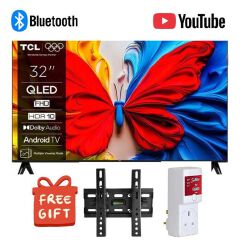 TCL 32S5K – 32" QLED Full HD Smart Google TV – HDR10, Dolby Audio, Frameless Design+ Free Gifts(TV Guard +wall mount)
