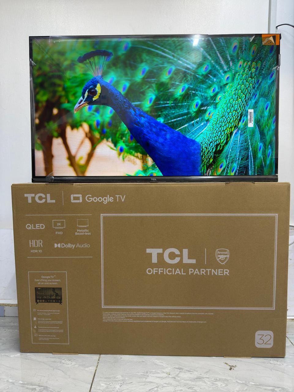 TCL 32S5K – 32" QLED Full HD Smart Google TV – HDR10, Dolby Audio, Frameless Design+ Free Gifts(TV Guard +wall mount)