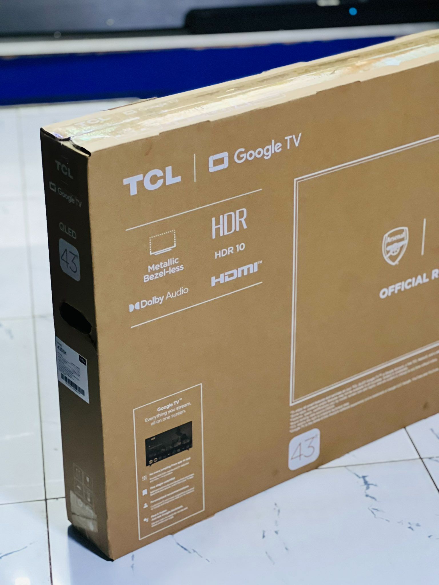 TCL 43S5K 43'' 2K QLED HDR FRAMELESS GOOGLE TV, VOICE ASSISTANT,DOLBY AUDIO( NEW 2025)