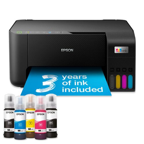 Brand New Epson Printer | Epson L3250 ECOTANK Printer Black in Color, Print, Scan, Copy and Wireless| All in one Office Printer | Portable and Easy to Install and Print With FREE A4 REAM Papers