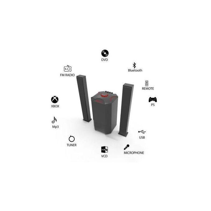 CLEARANCE DEAL!!!!!! JTC MTUNGI 2.1CH HOMETHEATRE-BT/FM/USB-12,000W-SYSTEM.MODEL NO;JTC J-801 Pro.
COMES WITH A MICROPHONE AND SATELLITE CABLE DEEP BASS