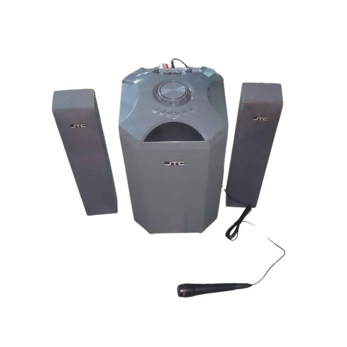 CLEARANCE DEAL!!!!!! JTC MTUNGI 2.1CH HOMETHEATRE-BT/FM/USB-12,000W-SYSTEM.MODEL NO;JTC J-801 Pro.
COMES WITH A MICROPHONE AND SATELLITE CABLE DEEP BASS