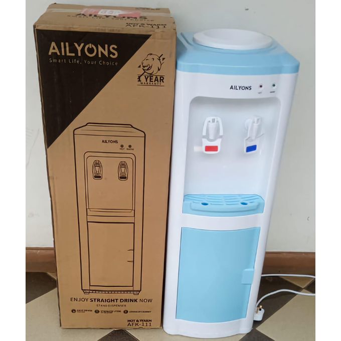💧✨AILYONS AFK-111 Hot & Warm Water Dispenser — White & Blue | Free-Standing & Lightweight! 💙🔥