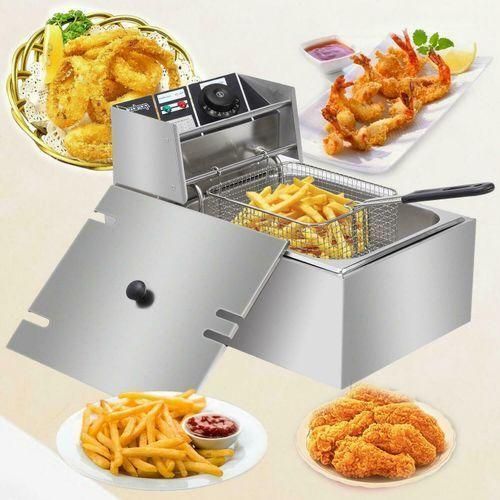 AILYONS EH81, 6 Litres Stainless Steel Tank Electric Deep Fryer, Commercial & Home Use, Chips/Chicken/Mandazi (1YR WRTY)