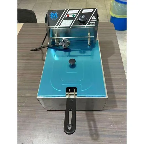 🍗ElectroMate 6 LITRES STAINLESS STEEL 6L SINGLE TANK Energy Efficient Double Electric Chips /Chicken /MANDAZIS Deep Fryer Machine