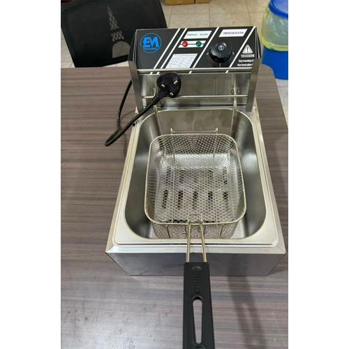 🍗ElectroMate 6 LITRES STAINLESS STEEL 6L SINGLE TANK Energy Efficient Double Electric Chips /Chicken /MANDAZIS Deep Fryer Machine