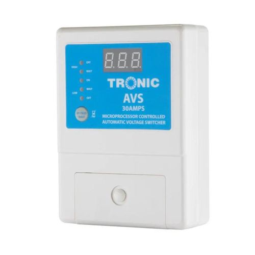 The Tronic AVS 30 Amps (AVS30) Surge Protector heavy-duty automatic voltage switcher__ designed to protect large appliances and entire circuits from unstable power.
