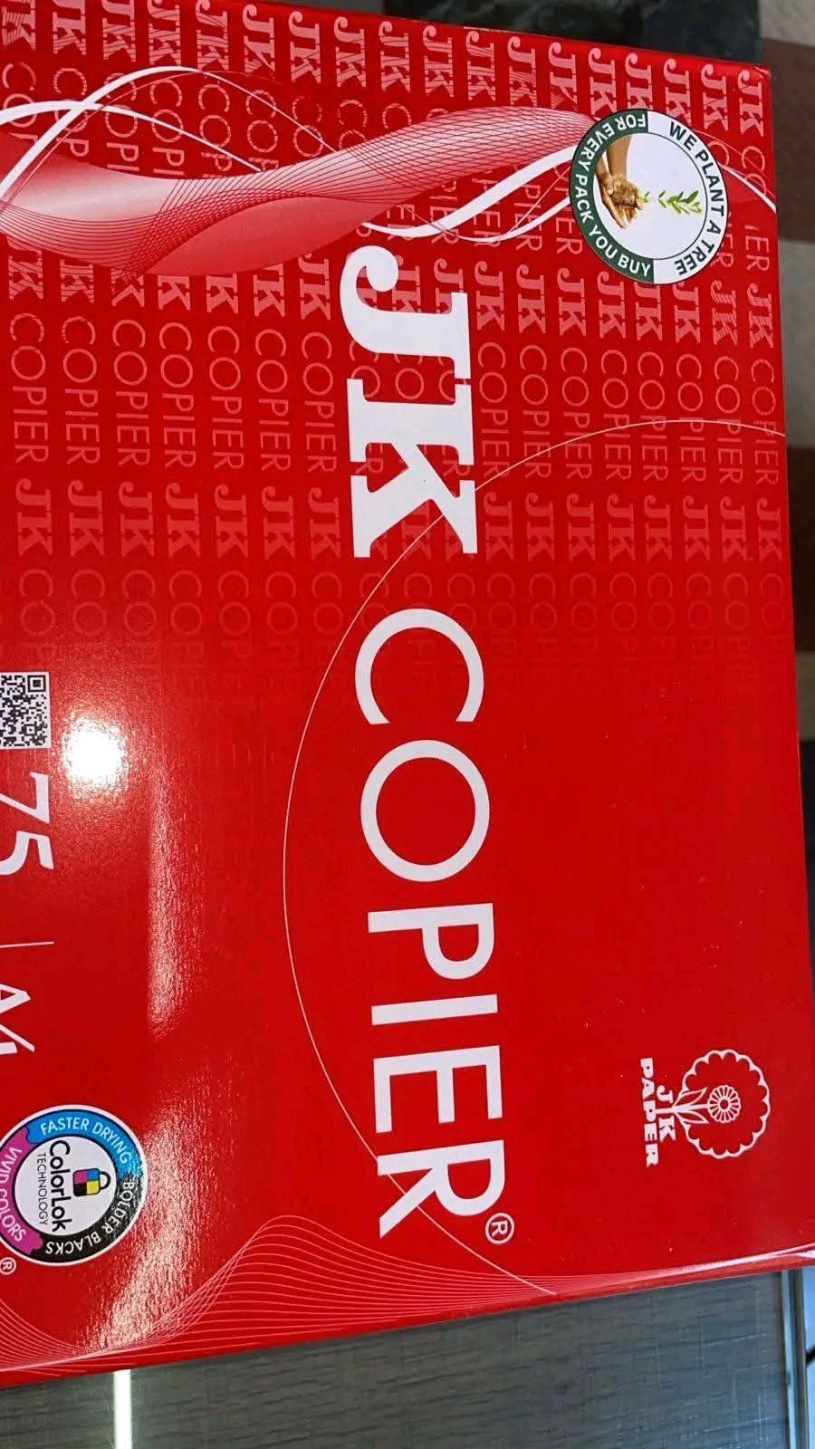 Jk Copier A4 Printing, Photocopy Papers 80GSM -(5 REAMS- ONE BOX) one carton of  5 ream papers  25000 sheets With free GIFT of Geometrical set
