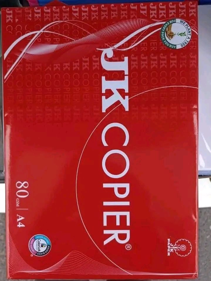 JK COPIER REAM PRINTING & PHOTOCOPY PAPER A4 80GSM 500 SHEETS