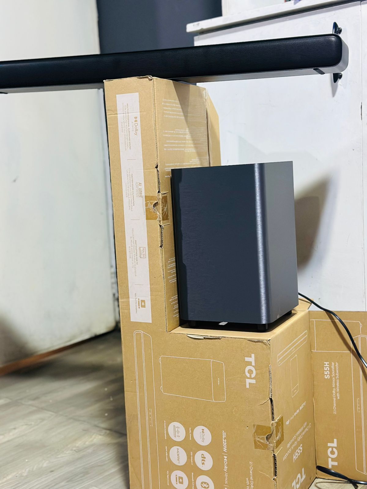 CLEARANCE OFFER!!! TCL S55H Wireless Soundbar 220W 2.1 Ch Dolby Atmos 1 YEAR WARRANTYY. WITH FREE EXTENSION GIFT