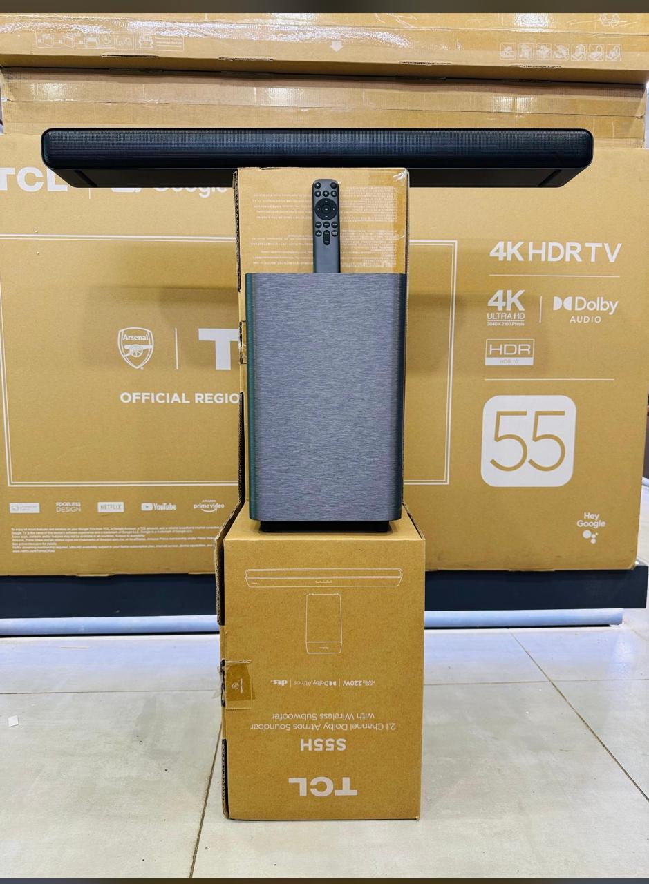 CLEARANCE OFFER!!! TCL S55H Wireless Soundbar 220W 2.1 Ch Dolby Atmos 1 YEAR WARRANTYY. WITH FREE EXTENSION GIFT
