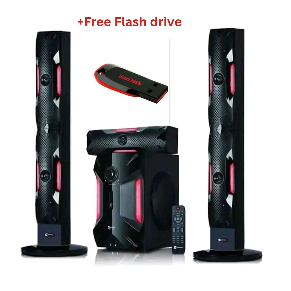 SAYONA SHT-1192BT 3.1 Channel Speaker Sub-woofer tall boy hometheatre speaker System with karaoke Bluetooth FM radio USB port SD card Port and remote control 18000W PMPO  WITH FREE  FLASH DRIVE