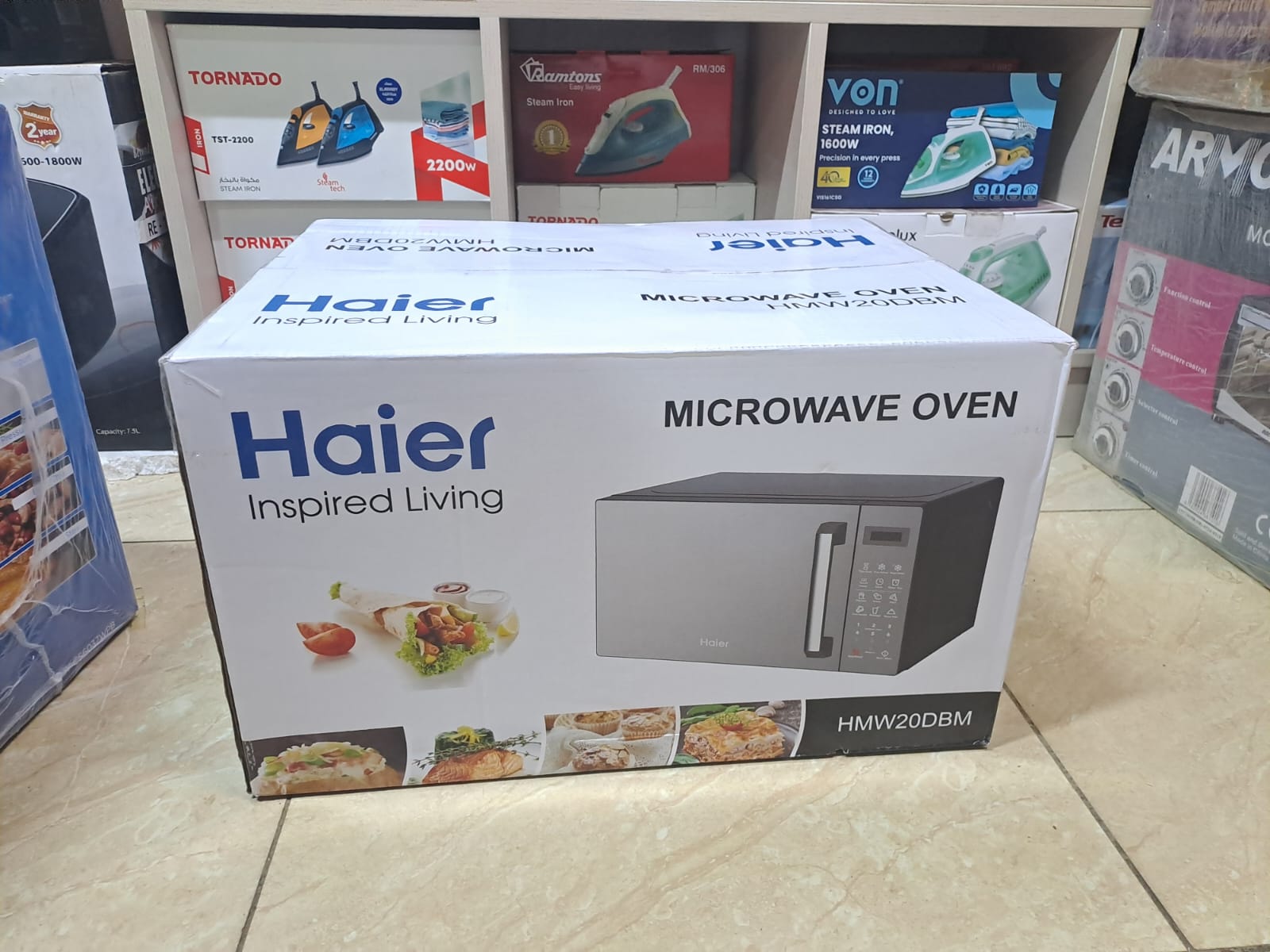 CLEARANCE DEAL !!!!!! Haier 20L Microwave Oven HM20DB | 700W | 6 Auto Menus | 11 Power Levels | Auto Defrost | Speed Defrost | Cooking Alert | 2-Year Warranty