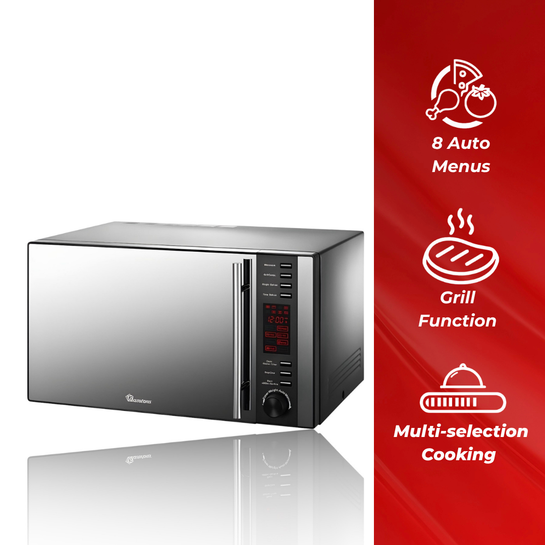 New Arrival Ramtons RM/326 Digital Microwave + Grill - 25litres, defrost, Digital control panel with knob and  8 auto menus