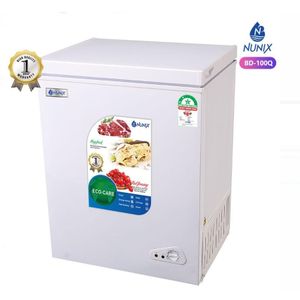 Nunix 100L Large Capacity Chest Freezer with Ecocare and Energy Saving Technologies+ Free Freezer Guard