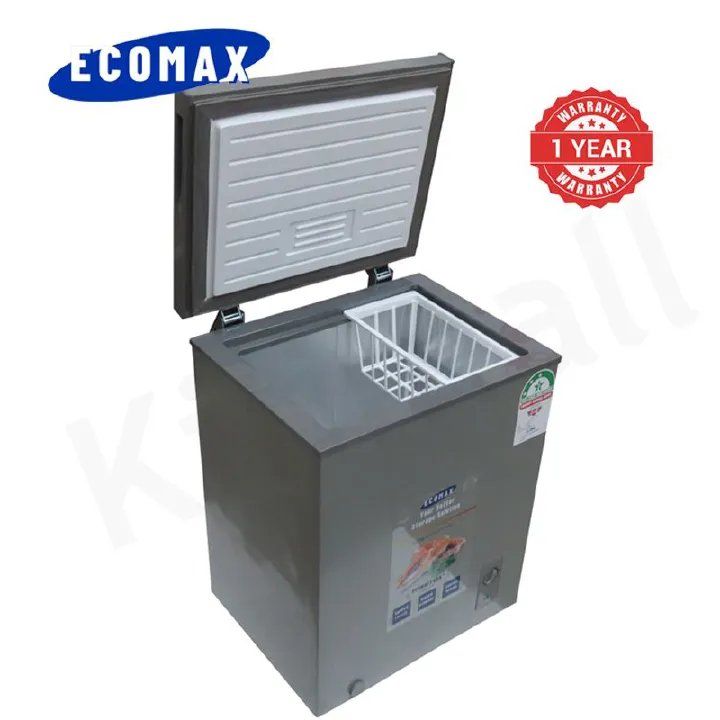 Ecomax 60L Chest Freezer, Low Energy Consumption,100% CFC Free, Low Noise Level, Easy To Clean, Reliable Quality - 1 YR WARRANTY + FREE FREEZER GUARD