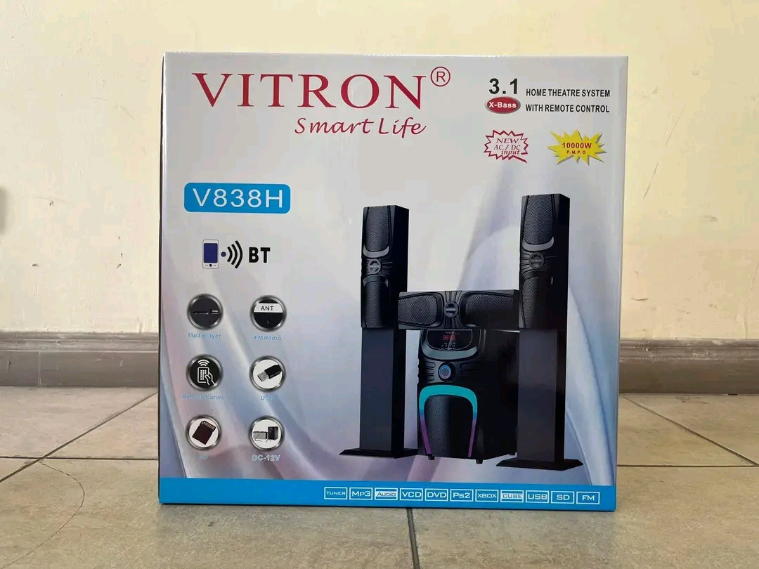 Vitron V838 TALL BOY SUB WOOFER HOMETHEATRE SPEAKER SYSTEM-BLUETOOTH/FM/USB-10,000 Watts