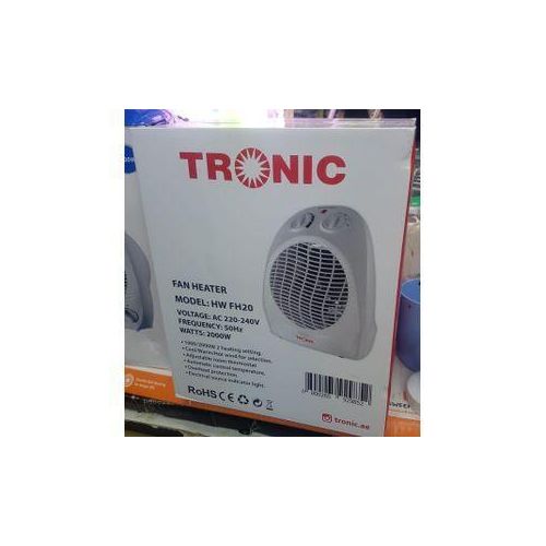 Tronic  Room Heater Fan HWFH20 – 1500W/750W Dual Heat Settings + Fan Mode – Energy Efficient