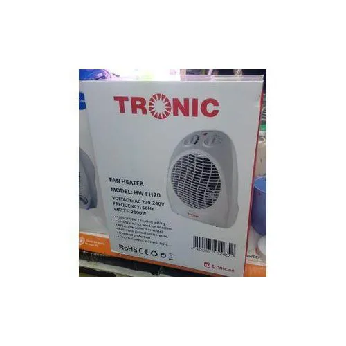 Tronic  Room Heater Fan HWFH20 – 1500W/750W Dual Heat Settings + Fan Mode – Energy Efficient