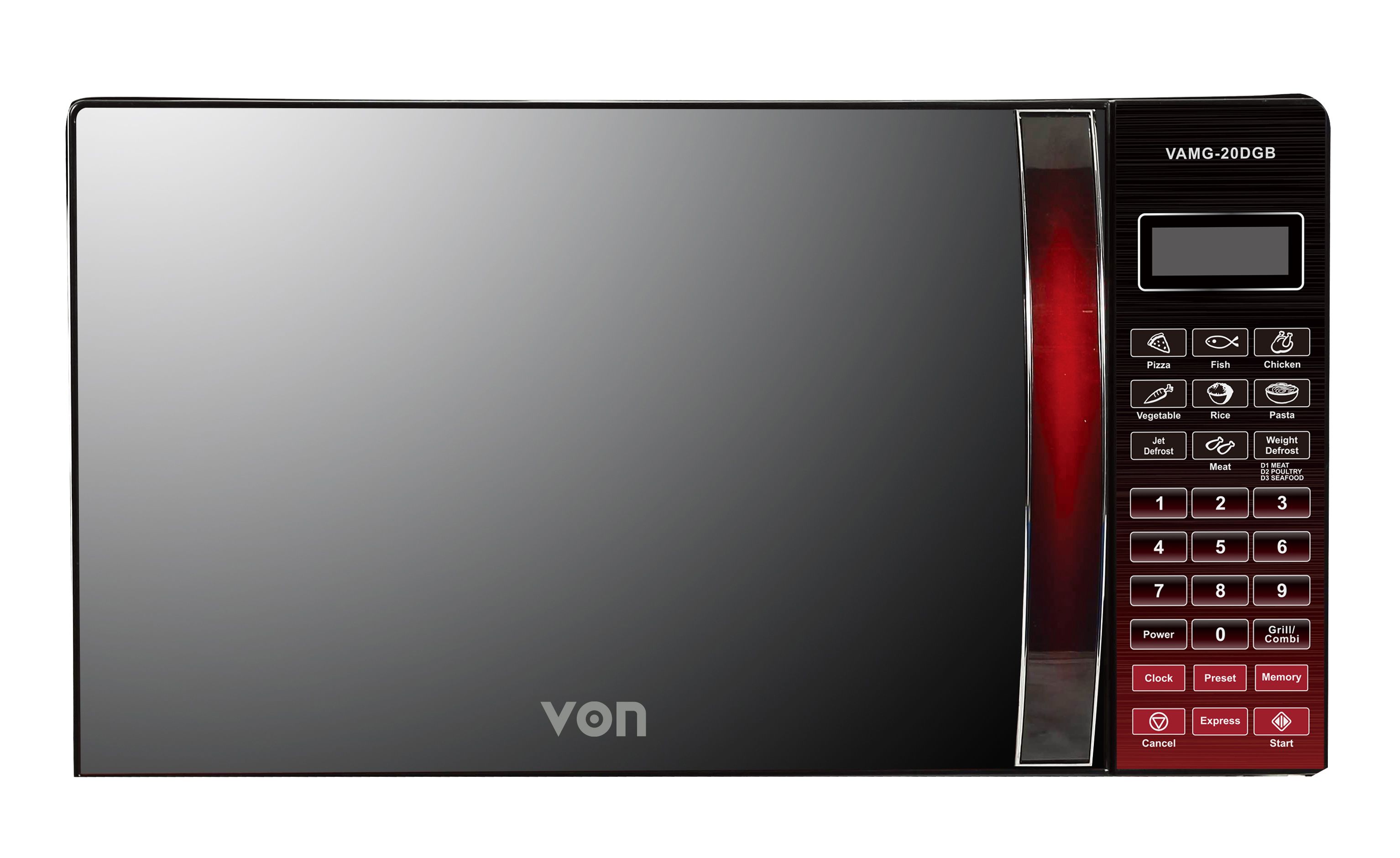 Von digital memory cooking VAMS-20DGB Microwave 20L 700W Digital control Touch control panel 7 auto cook menus