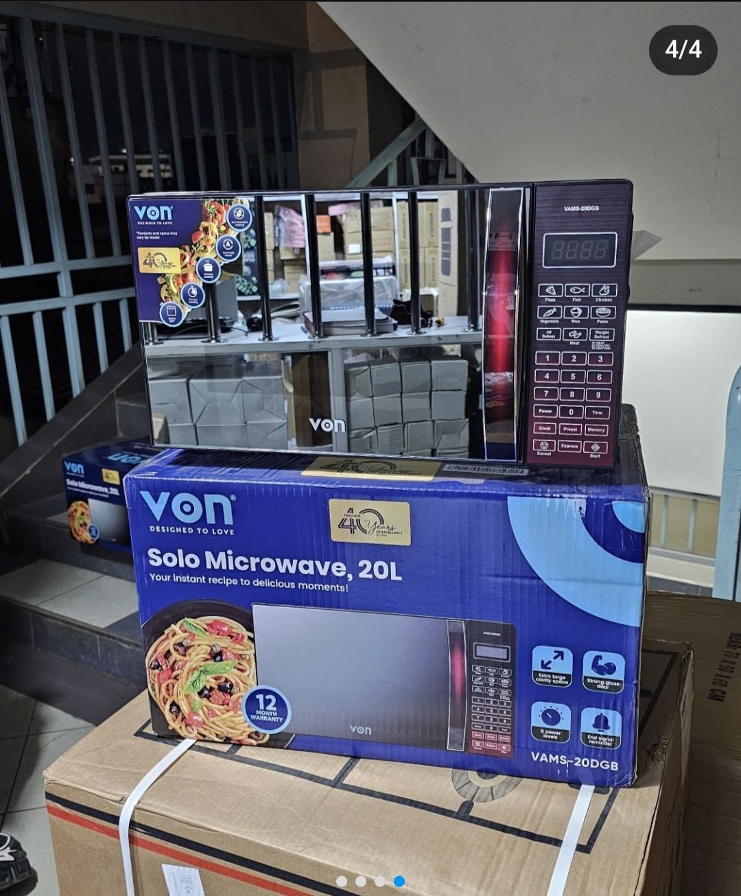 Von digital memory cooking VAMS-20DGB Microwave 20L 700W Digital control Touch control panel 7 auto cook menus