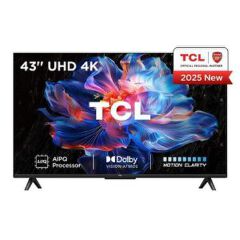TCL 43 Inches  4K UHD V6C/V6D model, HDR Smart Google TV Ultra HD Direct LED, Netflix, YouTube, Dolby Audio,sleek bezel-less  design With Free Gift of Wall Mount and TV GUARD