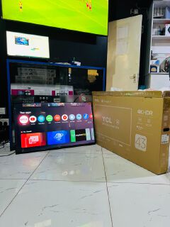 TCL 43 Inches  4K UHD V6C/V6D model, HDR Smart Google TV Ultra HD Direct LED, Netflix, YouTube, Dolby Audio,sleek bezel-less  design With Free Gift of Wall Mount and TV GUARD