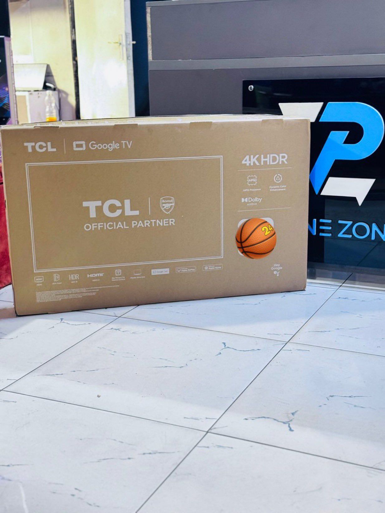 TCL 43 Inches  4K UHD V6C model, HDR Smart Google TV Ultra HD Direct LED, Netflix, YouTube, Dolby Audio,sleek bezel-less  design With Free Gift of Wall Mount and TV GUARD