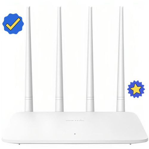 Tenda F6 Wireless N300 Router 4 Antennas 300Mbps Wi-Fi Signal Extender - White with built in Qualcomm chip offering wide coverage