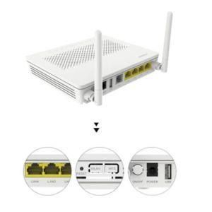 XPON GPON ONU Fiber Optic Network Router with Dual Antennas, Stable WiFi, Multiple LAN Ports for FTTH Internet
