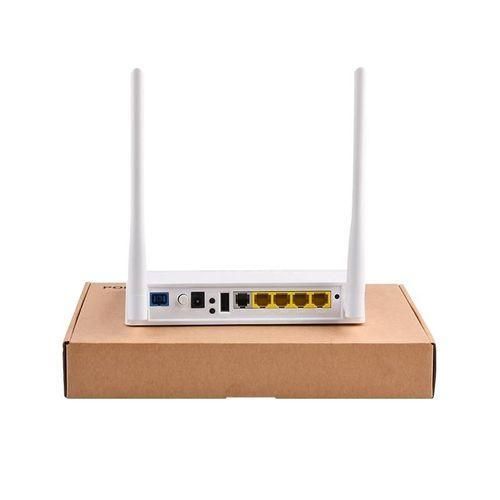 XPON GPON ONU Fiber Optic Network Router with Dual Antennas, Stable WiFi, Multiple LAN Ports for FTTH Internet