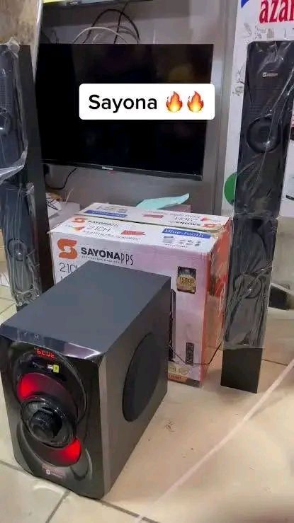 SAYONA SHT-1192BT 3.1 Channel Speaker Sub-woofer tall boy hometheatre speaker System with karaoke Bluetooth FM radio USB port SD card Port and remote control 18000W PMPO  WITH FREE  FLASH DRIVE