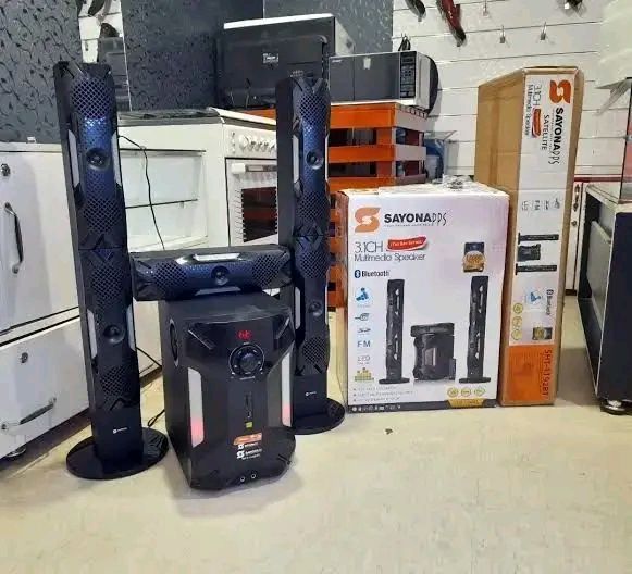 SAYONA SHT-1192BT 3.1 Channel Speaker Sub-woofer tall boy hometheatre speaker System with karaoke Bluetooth FM radio USB port SD card Port and remote control 18000W PMPO  WITH FREE  FLASH DRIVE
