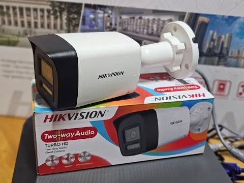 Hikvision Bullet Camera With  Two-Way Audio built-in microphone and speaker, Smart Hybrid Light, 25m Night Vision, IP67 Weatherproof