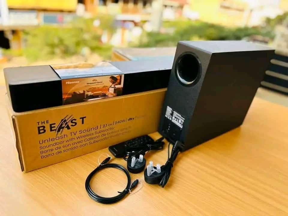 Hisense HS2100,Deep Bass-240W Dolby Digital Audio Home Cinema Soundbar. Deep BASS Sound System with subwoofer POWERFUL 240W SURROUND SOUND ⚡ PREMIUM QUALITY | QUICK DISPATCH ⚡(2YRS WARRANTY)