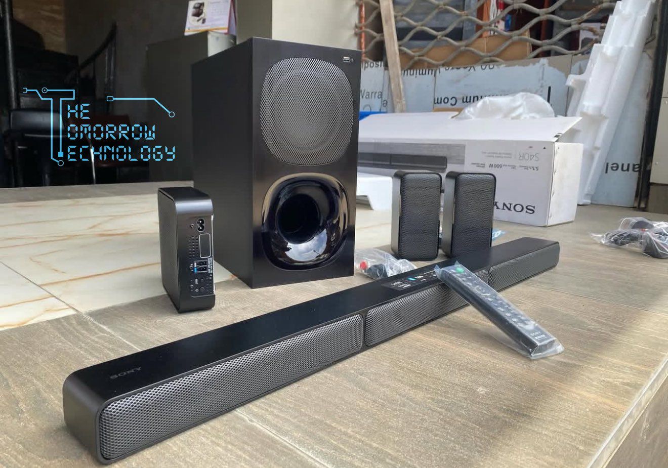 Sony HT-S40R Real 5.1ch Dolby Audio Soundbar for TV with Subwoofer & Wireless Rear Speakers, 5.1ch Home Theatre System (600W, Bluetooth & USB Connectivity, HDMI & Optical Connectivity.Sony hometheatre