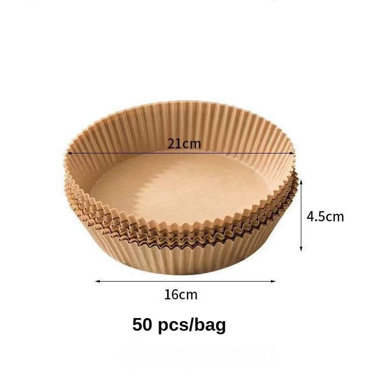 50pcs Air Fryer Paper Liner Disposable Airfryer Paper Mat Round Airfryer Paper Steamer Mat Baking Mats Air Fryer Accessories Oil-proof Non-stick Cook Tools Kitchen Oven Paper Baking Paper Microwave