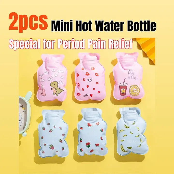 2pcs Mini Hot Water Bottle Cute Hot Water Bag Soft Portable Hot Water Bottle Menstrual Cramps Household Personal Care Women Lady Girls Period Pain Relief Warm Hand Warm Foot