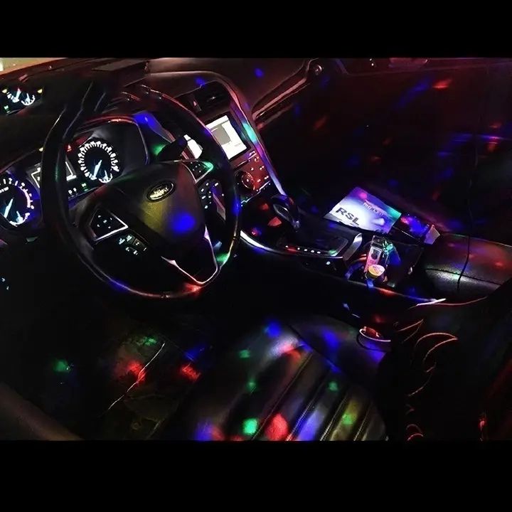 USB Mini Disco Light,Party Lights Ball Sound Activated, Halloween DJ Disco Ball Stage Lights-Multi Colors LED Car Atmosphere Light,Magic Strobe Light for Xmas Parties,Pool,Club,Church,Karaoke