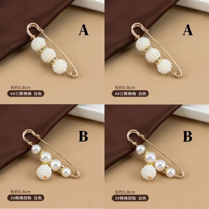 4PCS Multi-purpose Multi-function Imitating Pearl Pin Jewelry, Waist Reduction,pearl Brooch Fixed Girth,decorating Various Clothes/trousers/shirt/dress/sweater/shawl/pant